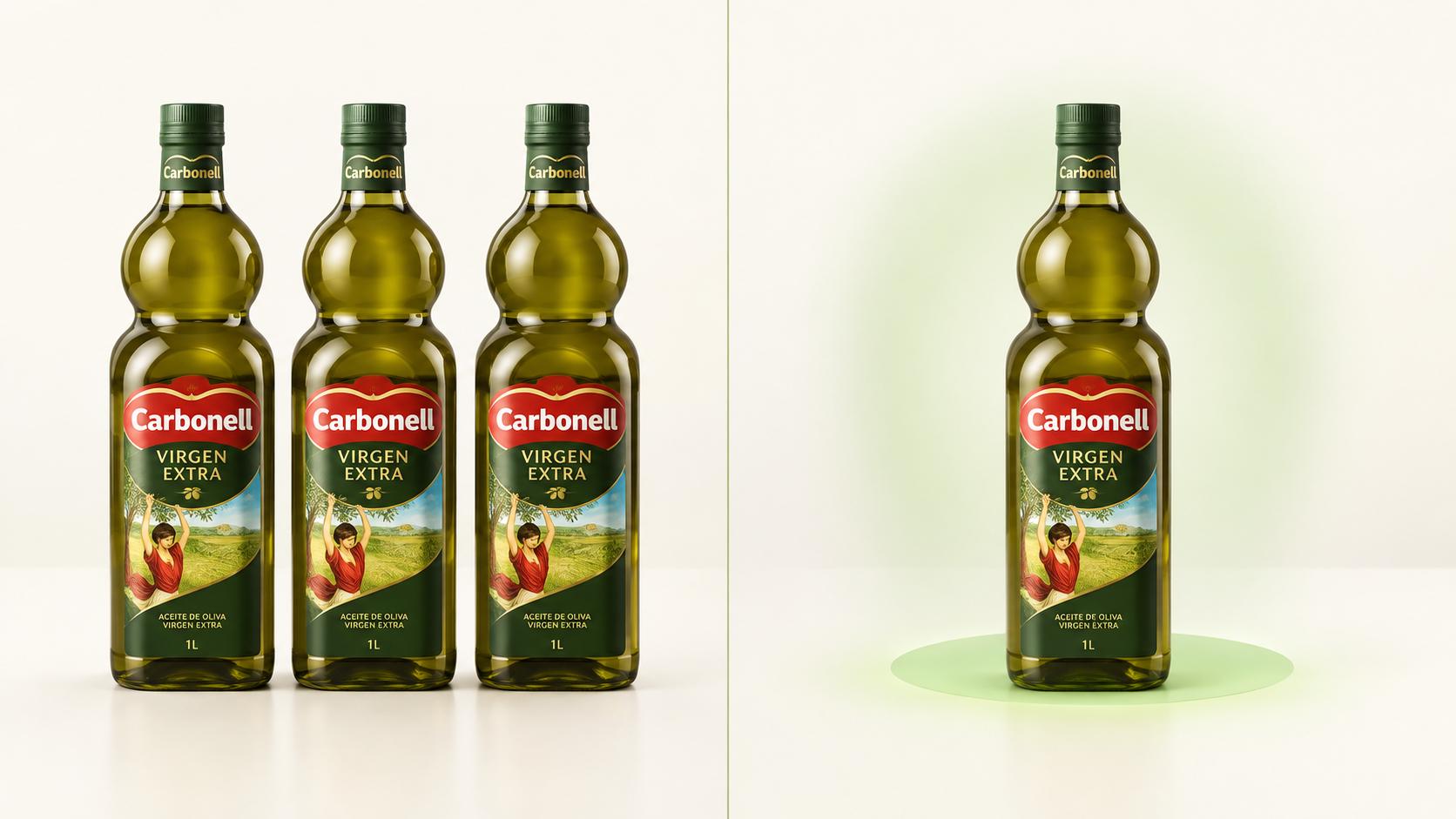 Comparativa visual entre comprar tres unidades en una oferta 3×2 y comprar una unidad al precio equivalente con triwuu.