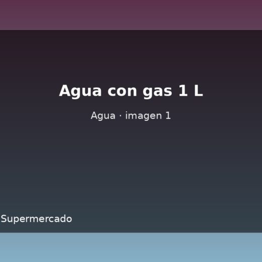 Agua con gas 1 L