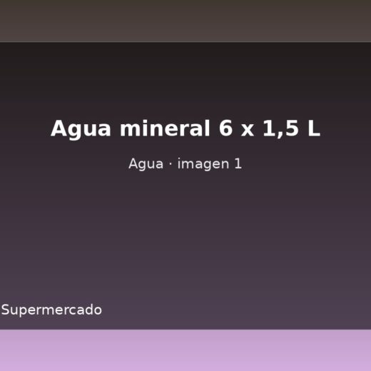 Agua mineral 6 x 1,5 L