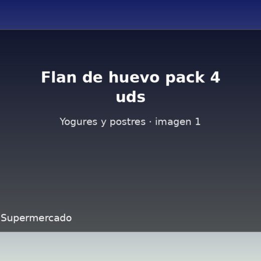 Flan de huevo pack 4 uds