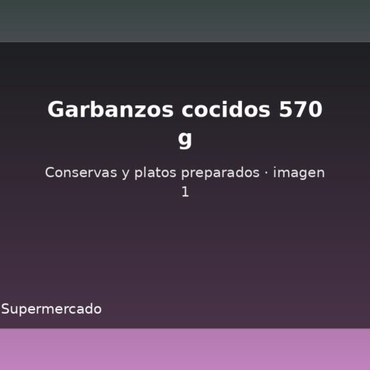 Garbanzos cocidos 570 g