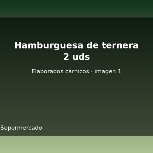 Hamburguesa de ternera 2 uds