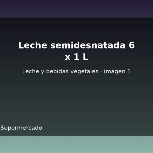 Leche semidesnatada 6 x 1 L