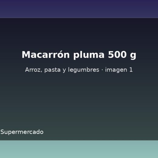 Macarrón pluma 500 g