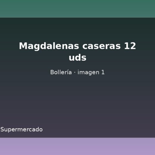 Magdalenas caseras 12 uds