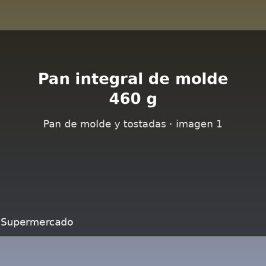 Pan integral de molde 460 g