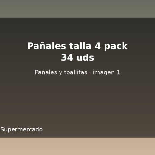 Pañales talla 4 pack 34 uds