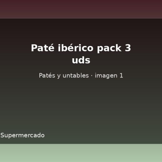 Paté ibérico pack 3 uds