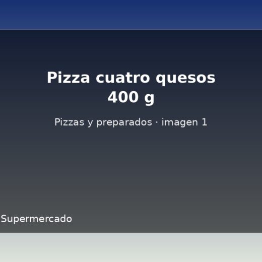 Pizza cuatro quesos 400 g