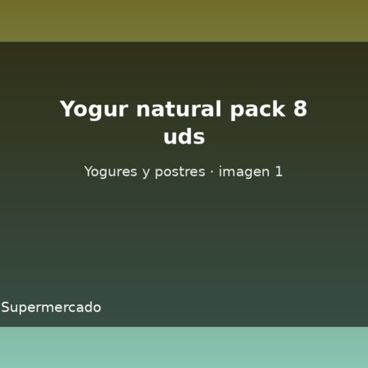 Yogur natural pack 8 uds