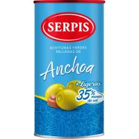 SERPIS Aceitunas Rellenas Anchoa + Ligeras 150 g