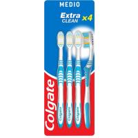 COLGATE Cepillo dentral Extra Clean 4 Uds