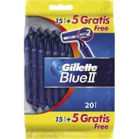 GILLETTE Maquinilla afeitar Blue II 15+5 20 Uds