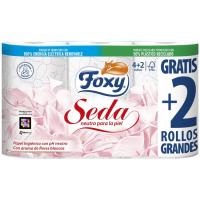 FOXY Papel higiénico seda 4+2 6 rollos