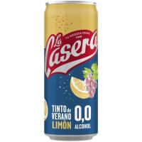 LA CASERA Tinto de verano limón sin alcohol 33 cl