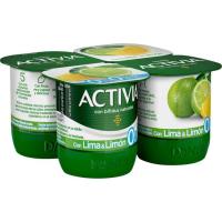ACTIVIA Bifidus sabor lima-limón 0% pack 4x120 gr