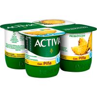 ACTIVIA Bifidus 0% con piña pack 4x120 g
