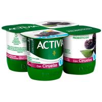 ACTIVIA Bífidus 0% con ciruela pack 4x120 g
