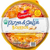 CAMPOFRIO Pizza 5 quesos con salsa de queso 365 g
