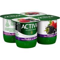 ACTIVIA Activia con frutas del bosque pack 4x125 g