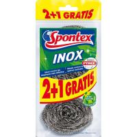 SPONTEX Estropajo inoxidable 2+1 Uds