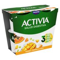 DANONE Activia con mango-papaya-soja pack 4x120 g